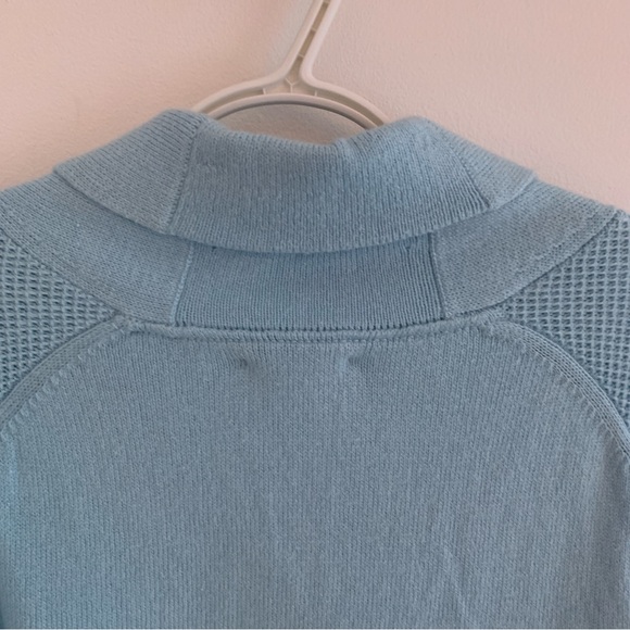 Tommy Hilfiger Light Blue Shawl Collar Sweater - Picture 8 of 8